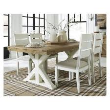 Set Of 2 Grindleburg Dining Upholstered Ladderback Side Chair White Light Brown Signature Design By Ashley In 2020 Rectangular Dining Room Table Side Chairs Signature Design By Ashley