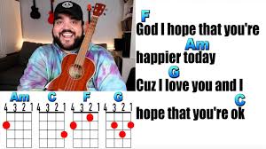 Knew a boy once, when i was small a tall, head blond, with eyes so soft he played the drum in the marching band. Hope Ur Ok Olivia Rodrigo Ukulele Cover Play Along Youtube