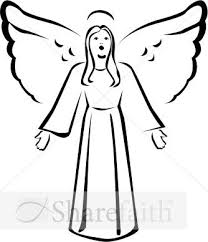 Angel Wings Clip Art Black And White Black And White Singing Angel Clipart Angel Clipart Angel Clipart Bible Drawing Singing Drawing