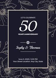 Customize one of our sample verses or create your own custom text. Make 50th Wedding Anniversary Invitations Online For Free Fotojet