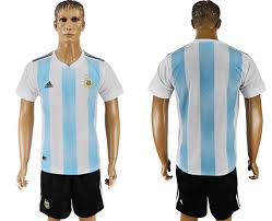 The black line is still used for the collar with a simple unrounded design. Argentina Home 2018 World Cup Soccer Jersey