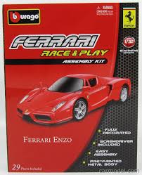 20030946 powered by an e200 motor and fitted with replaceable double contact brushes for maximum contact with the slot car track. Ferrari Enzo 1 32 Scale Kit Model Diecast Car Metal Burago Ferrari Models Toy Cars Trucks Vans Toys Games