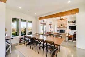 The layout is very similar to our proposed kitchen and stairs. 75 Beautiful Dining Room With A Brick Fireplace Pictures Ideas July 2021 Houzz