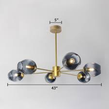 Some people mistake navy blue for black because some navies (such as the united states navy) use a shade of navy blue that is so dark it is practically black. 6 Light Bubble Suspended Lamp Industrial Modern Navy Blue Glass Accent Ceiling Light Takeluckhome Com