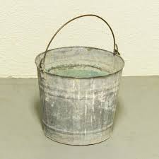 Vintage Metal Bucket Pail Milk Bucket Galvanized Holes In The Bottom For Water To Drain Metal Bucket Vintage Metal Metal