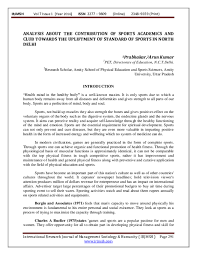 Get ready to move your whole body when you participate in their aerobics programs. Pdf Analysis About The Contribution Of Sports Academics And Club Towards The Upliftment Of Standard Of Sports In North Delhi International Research Journal Commerce Arts Science Academia Edu