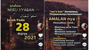 Malam nisfu sya'ban, maka hidupkanlah dengan salat dan puasalah pada siang harinya, sesungguhnya allah. Amalan Malam Nisfu Sya Ban Membaca Yasin Di Malam Nisfu Sya Ban Puspasari Amalan Khusus Malam Nisfu Sya 39 Ban Perkasasyariflamtui
