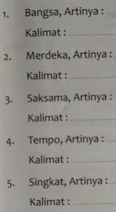 Ada 20 gudang lagu kalimat merdeka bung karno terbaru, klik salah satu untuk download lagu mudah dan cepat. Tuliskan Persamaan Dari Kata Kata Berikut Kemudian Buatlah Kalimat Baru Menggunakan Kata Tersebut Brainly Co Id