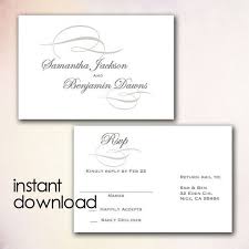 Template rsvp cards for wedding. Diy Wedding Rsvp Postcard Template Instant Download Microsoft Word Version Gray Elegant Swi Rsvp Wedding Cards Wedding Rsvp Postcard Wedding Response Cards
