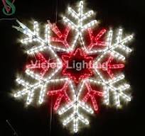IP65 2D Sculpture Outdoor LED Snowflake Motif Christmas Decoration Light
