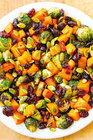 Though they seem to be getting a little bit more respect at the family dinner table these days, brussels sprouts have an inescapable stereotype. Roasted Brussels Sprouts Salad With Maple Butternut Squash Pumpkin Seeds And Cranberries Julia S Album