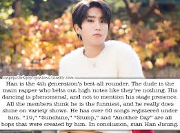 No other main rapper can sing as good as her, dance as well as her, have such great . Unpopular K Pop Opinions Han Is 4th Generation Best All Rounder The Dude