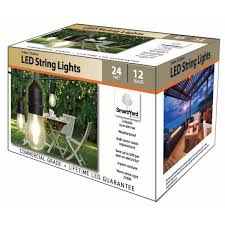 Alpan 10295 Smart Yard Led String Lights Indoor Outdoor 24ft 12 Bulbs Black Vip Outlet