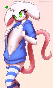 Safe Reggie the mouse- femboy in hoodie by Whygena