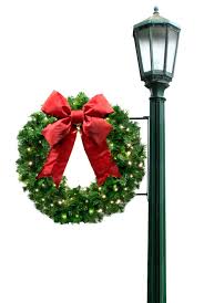 Unthinkable light pole christmas decorations creative dekra lite. Side Pole Mount Wreaths