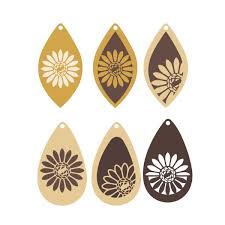 Sunflower Earrings Cuttable Design