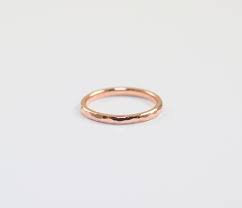Rose gold tungsten wedding band 18k rose gold plated hammered tungsten ring men & women black wedding band. 14k Rose Gold Thin Hammered Comfort Fit Wedding Band The Jewelbox