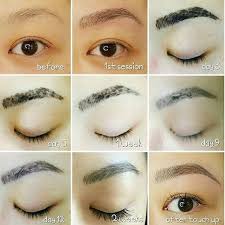 Not My Work But Depicts A Pretty Precise Timeline And Healing Process Of Microblading So Don T Permanent Makeup Eyebrows Microblading Eyebrows Microblading
