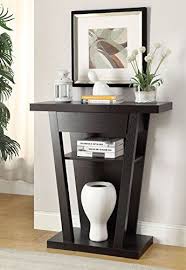 Cappuccino Finish Modern Console Sofa Entry Table With Shelf Drawer You Can Find More Details By Visiting Entry Table Wooden Dining Table Designs Furniture
