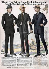For men the proper costume for late dinner (at six o'clock or after) is regulation evening dress. 1920s Mens Fashion Style Guide A Trip Back In Time