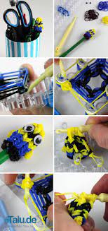 Rainbow loom minion (deutsche anleitung). Loom Minion Selber Basteln Diy Anleitung Talu De Diy Anleitungen Anleitungen Minion