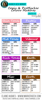 Marker Geek Monday Copics Promarkers Stamping Bella