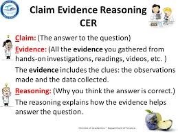 claims evidence reasoning cer anchor charts ppt video