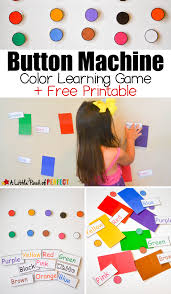 Button Machine Color Learning Game With Free Printable Learning Colors Learning Games Learning French For Kids