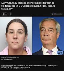 Farage is going to discuss Connolly with his far right mates in the US  congress, something which is none of their business! The hearing is also  due to be held