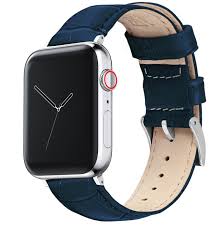 How to check your wrist size: Apple Watch Navy Blue Alligator Grain Leather Barton Watch Bands