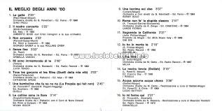 Prestame er ponentino più malandrino che ciai. Il Meglio Degli Anni 60 Io Tu Noi Tutti