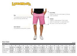 loudmouth golf mens womens size chart