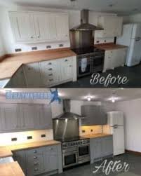 Spraying Kitchen Cabinets Professional Spray Painting Kitchen Cabinets Spraymasters Uk In 2020 Upcycled Kitchen Cabinets Kitchen Cabinets Upcycle Kitchen