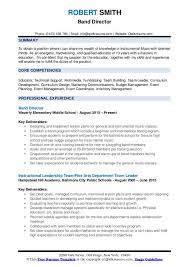 band director resume samples qwikresume