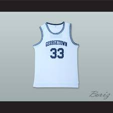 We're talking to georgetown coach patrick ewing right now and he's happy for his son @pewingjr6 getting back into coaching. Patrick Ewing 33 Georgetown White Basketball Jersey Borizcustom