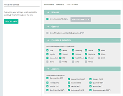 How To Use Chart Settings In Astro Charts