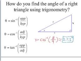 Trying to find a missing interior angle measurement in a triangle? Finding Angles Of Right Triangles Using Trig Youtube