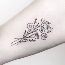 Floral designs are easy to scale up or down; Birth Flower Bouquet Tattoo Google Suche Small Flower Tattoos Bouquet Tattoo Simple Flower Tattoo