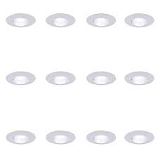 6 inch ultra slim pot light, led recessed light, white trim, 13 w, dimmable, ic rated, etl, energy star qualified, 4 packs, 3cct. Commercial Electric 6 In R30 White Recessed Can Light Open Trim Ring 12 Pack Cat601 12pk The Home Depot