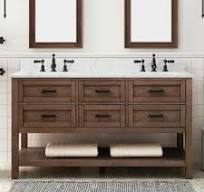 Home Decorators Collection Tolbrook 60 in. Double Sink Brown Oak Bath  Vanity with White Engineered Stone Top (Assembled) TJ-0204V6022BR - The  Home ...