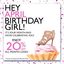Aries april 20 zodiac are aries and often have a hypnotic personality; Nine West Canada On Twitter Hey April Birthday Girl Receive 20 Off All Month Long At Nine West During Your Birthday Month April Birthday Http T Co 3wwrs2jjgm