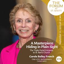 🌤️ Come to St. Bart's this Sunday, September 21, for the Fifteenth Sunday  after Pentecost. The Reverend Peter D. Thompson, Vicar and Interim Rector,  will preach at all services. 🎤 At The