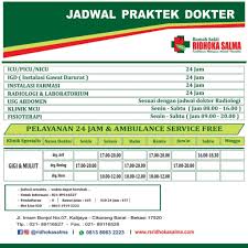 Mencari dokter gigi atau klinik gigi terdekat yang tetap membuka praktek pada malam hari atau 24 jam sangatlah jarang untuk ditemui, padahal sakit tetap membuka pelayanan 24 jam pada hari libur sekalipun. Poliklinik Gigi Dan Mulut Rumah Sakit Ridhoka Salma Cikarang