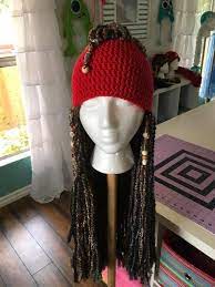 Pirate Hat Jack Sparrow Hat Cosplay Crochet Etsy In 2021 Yarn Wig Crochet Pirate Hats