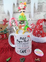 Mug Petit Papa Noel Rempli De Friandises De Noel Friandises De Noel Friandises Tasses De Noel
