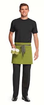 Short Apron Light Olive Short Apron Restaurant Uniforms Apron