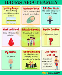 Family Idioms 20 Useful Phrases Idioms About Family 7 E S L English Idioms Idioms Learn English Vocabulary