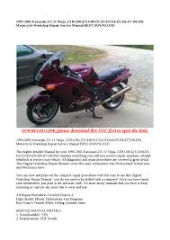 You will need adobe acrobat reader to view the documents. 1993 2001 Kawasaki Zx 11 Ninja Zzr1100 Zx1100 D1 D2 D3 D4 D5 D6 D7 D8 D9 Motorcycle Workshop Repa By Dora Tang Issuu