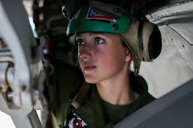 Lance Cpl. Savannah Nickell, a Marine Fighter Attack
