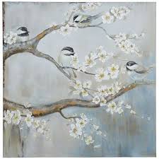 Birds On A Branch Wall Decor Pier 1 Delightful Birds Art Bird Art Nature Canvas Painting Art